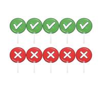 GALPADA Lot de 10 Panneaux de Vote Double Face en Plastique, Palettes de Réponse Interactives pour Élèves, Outils Pédagogiques pour Classe, Participation et Gestion des Réponses Scolaires