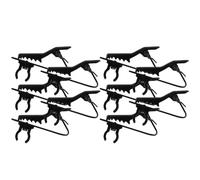 GALPADA Lot de 10 Pinces Micro Cravate Clips Plastiques Noirs Adaptés pour Microphones 6 MM, Fixation Facile pour Présentations et Conférences