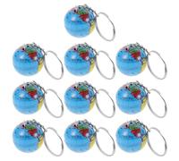 GALPADA Lot de 10 Porte-clés Globe en Plastique et Acier Inoxydable pour Paquet à Dos, Accessoires Polyvalents et Porte-clés Délicats, pour Étudiants et Voyageurs