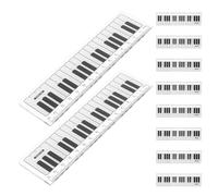 GALPADA Lot de 10 Règles de Mesure Plastique Rigide 15 CM Thème Piano Transparent Outil D’Apprentissage Musical et Fournitures Scolaires pour Dessin et Écriture Règle Flexible