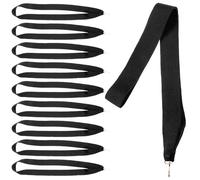 GALPADA Lot de 10 Rubans Multifonctions en Polyester Noir pour Médailles Sportives Crochets, Cordon pour Médailles de Marathon et Événements Sportifs