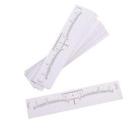 GALPADA Lot de 100 Règles de Mesure des Sourcils en Pvc Blanc Jetables, Outil de Positionnement Flexible et Pratique pour Maquillage Professionnel ou Débutants
