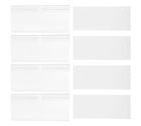 GALPADA Lot de 100 sets de Porte-Étiquettes Transparents 90X42 MM en Plastique Haute Transparence avec 100 Inserts Papier pour Rayonnages Métalliques Affichage Prix Supermarché et