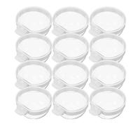 GALPADA Lot de 12 Bols Suspendus en Plastique Transparent pour perruches, Dispositif Alimentation avec Structure antidébordement, Design détachable, Facile à Nettoyer, pour Réutilisable