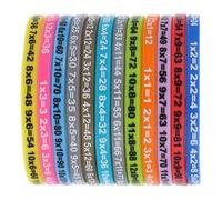 GALPADA Lot de 12 Bracelets en Silicone Décoratifs pour Tables de Multiplication, Éducatifs et Pratiques, pour Anniversaires D'élèves et Garçon et Filles