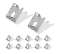 GALPADA Lot de 12 Clips de Fixation en Acier Inoxydable 15 MM pour Supports D’Étagères de Réfrigérateur et Congélateur Pièces de Rechange Universelles pour Armoires Réfrigérées