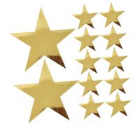 GALPADA Lot de 12 Découpes Étoiles Dorées en Papier Décoration Murale Légère pour Fête Anniversaire Mariage Décoration de Table et Ambiance Festive