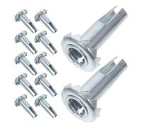 GALPADA Lot de 12 Manchons de Roulette en Fer pour Roulettes à Tige, Inserts de Manchon Rotatifs, Douilles de Roue Pivotante, Accessoires pour Meubles en Bois et Chaises - Usage