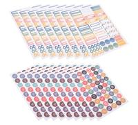 GALPADA Lot de 16 Autocollants pour Agenda Thématique en Papier Coloré, Adhésifs et Faciles à Appliquer pour Décoration de Scrapbook et Cadre Photo