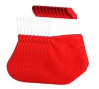 GALPADA Lot de 16 Mini Chaussettes de Noël en Non-Tissé Blanc et Rouge 8X15 CM Accessoires de Fête Suspendus pour Décoration Sapin et Cheminée Paquet à Friandises de Noël Pratiques