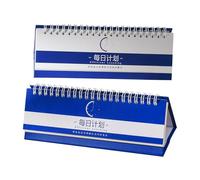 GALPADA Lot de 2 Agendas Quotidiens Rectangles Bleu et Blanc Carnet de Planification Listes de Contrôle Agenda Scolaire Compact pour Gestion des Tâches et Suivi des Habitudes