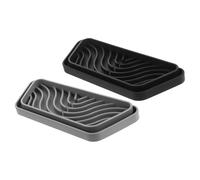 GALPADA Lot de 2 Bacs Récupérateurs D’Égouttement en Silicone Noir et Gris Bac de Récupération D’Eau Adaptable pour Distributeur de Réfrigérateur et Fontaine à Eau Accessoire
