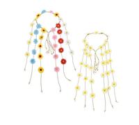 GALPADA Lot De 2 Bandeaux Guirlande De Marguerites Petits Tournesols, Taille Unique, Style Bohème, Pour Femmes Et Filles, Adapté Fêtes, Mariage Et Vacances Plage