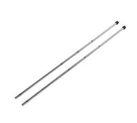 GALPADA Lot de 2 Barres de Foot en Acier 6 MM X 385 CM Embouts de Sécurité Accessoires pour Tables de Foot de Bureau Compatibles pour Adultes et Garçon et Filles Pièces de Rechange