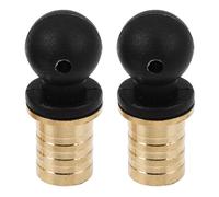 GALPADA Lot de 2 Bouchons de Bouteilles de Vin en Laiton Réutilisables et Étanches Diamètre 12 MM Design Calebasse Élégant Accessoires pour Bar et Conservation du Vin et Boissons