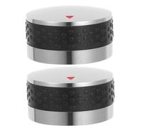 GALPADA Lot de 2 Boutons de Barbecue Universels Ø58mm en Abs, Argenté, Prise Antidérapante, pour Grill Extérieur, Installation Facile