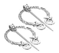 GALPADA Lot de 2 Broches Médiévales D’inspiration Nordique en Alliage de Zinc, Épingles Vintage pour Châle, Cape et Cardigan, Accessoires Polyvalents pour Costume et Déco, Finition