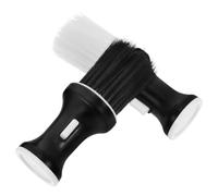 GALPADA Lot de 2 Brosses de Barbier Plumeau de Cou en Poils Noirs et Blancs, Accessoires Coiffure Haute Densité pour Nettoyage Cheveux et Poussière, Fournitures Salon de Coiffure
