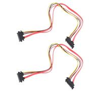 GALPADA Lot de 2 Câbles Adaptateurs Interface 7 15 Broches Mâle vers Femelle, Rallonge Flexible D’alimentation pour Disque Dur et Lecteur Optique, Connecteur Secteur pour PC Interne,