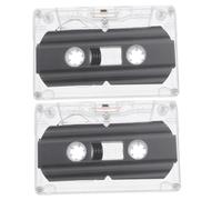 GALPADA Lot de 2 Cassettes Audio Vierge 30 Coque Transparent Cassettes de Taille Standard pour Enregistrement Vocal DIY et Événements Vintage