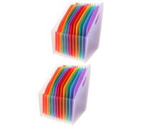 GALPADA Lot de 2 Classeurs à Documents en Plastique Extensibles, Grand Format A4, Rangement Clair et Application Large pour Bureau ou École