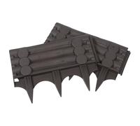 GALPADA Lot de 2 Clôtures de Jardin en Plastique Imitation Bois Violet Rouge Bordure Décorative Résistante aux Intempéries pour Potager et Parterre Barrière Facile à Installer