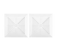 GALPADA Lot de 2 Couvercles D'aération Carrés pour Ventilateur de Plafond, en Abs et Métal, Étanches, pour Rénovation de Salle de Bain et Amélioration de L'habitat
