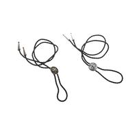 GALPADA Lot de 2 Cravates Bolo Western en Cuir PU Ajustables Collier Vintage Style Cowboy Pendentif Étoile en Bronze et Argenté Accessoires Mode Unisexes pour Tenue Rétro et Western