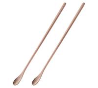 GALPADA Lot de 2 Cuillères pour Nourrir Reptiles et Lézards 19 Cm, Acier Inoxydable, Manche Long Rose Doré, Outil Doseur Alimentaire Précis pour Petits Animaux, Usage Santé et