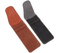 GALPADA Lot de 2 Étuis en Cuir PU Vintage pour 2 Stylos, Protège-stylos Plume et Bille, Pochette Fine Résistante aux Rayures, Rangement Bureau et Paquet à Main, Trousse Pratique pour