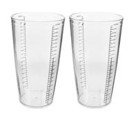 GALPADA Lot de 2 Gobelets Mélangeurs en PC 1000ml Graduation Claire, Accessoires pour Blender, Résistants à L'usure, pour Préparer des Smoothies à Domicile