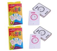 GALPADA Lot De 2 Horloges Éducatives Numériques pour Garçon Et Filles 2-9 Ans, Jeu Pédagogique 1ère Et 2ème Année, Cartes Flash pour Apprendre à Lire L'heure, Activités Scolaires Et Ludiques