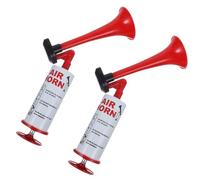 GALPADA Lot de 2 Klaxons à Air à Pompe Manuelle Rouge Avertisseur Sonore Portable pour Événements Sportifs Accessoires d'Encouragement pour Fans de Football Corne de Célébration pour