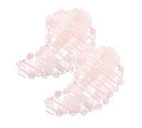 GALPADA Lot de 2 Masques Yeux en Jade Forme Lune, Rafraîchissants et Confortables, Unisexe, Détente et Massage Visage, Soin Peau Fatiguée, Usage Spa et Voyage