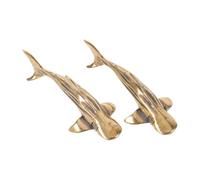 GALPADA Lot de 2 Ornements en Laiton de Poisson pour Bain d'oiseaux, Accessoires Résistants aux Intempéries et Nettoyants, Décoration Artistique pour Jardin et Patio