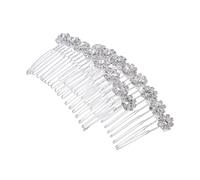 GALPADA Lot De 2 Peignes À Cheveux En Cristal : Pour Demoiselles D'honneur, Mariées, Bijoux Floraux Vintage Pour Chignons, Postiches De Mariage, Peignes De Coiffure