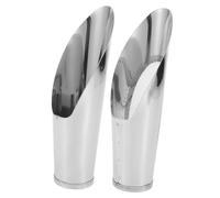 GALPADA Lot De 2 Pelles De Jardin en Acier Inoxydable Portatives pour Plantation Et Ameublissement du Sol Extérieur, Mini-pelles Compactes pour Plantes en Pot Et Verger