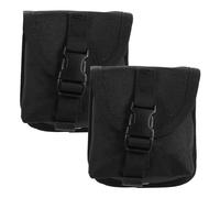 GALPADA Lot de 2 Petites Pochettes de Lestage en Tissu Oxford Noir avec Fermeture Éclair Double Précision pour Ceinture de Lestage de Plongée en Apnée et Plongée sous-Marine