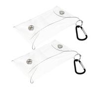 GALPADA Lot de 2 Pochettes Transparentes Multifonctions 12x8 Cm en PVC Souple pour Rangement Quotidien Clés et Cartes Usage Extérieur Voyage