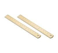 GALPADA Lot de 2 Règles Multifonctions en Laiton 15 CM Accessoires de Dessin Vintage Marque-Pages Pratiques pour Bureau École et Maison Outil de Mesure Précis et Portable
