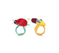 GALPADA Lot de 2 Set de Hochets de Poignet Bébé en Matériau Sûr, Léger et Facile à Manipuler, Jouets Sensoriels pour -né et Tout-petit, Développement Sensoriel et Divertissement Quotidien
