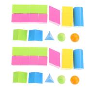 GALPADA Lot de 2 Sets de Sets de Ensembles de Formes Géométriques en Plastique pour Enseignement Scolaire, Aide Pédagogique Géométrique et Cognition Mathématique pour Garçon et Filles