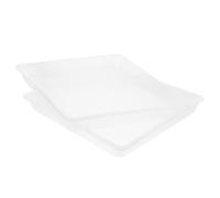 GALPADA Lot de 2 Soucoupes Carrées en Plastique 40 CM Plateau d'Égouttage pour Pots de Fleurs Bac de Récupération d'eau Résistant pour Plantes d'Intérieur et Extérieur Accessoires