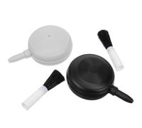 GALPADA Lot de 2 Souffleurs d'air et Brosses Douces pour Nettoyage Lentilles Appareil Photo Souffleur Anti-Poussière Brosse Détachable Accessoires Gris Clair et Noir Nettoyage Clavier