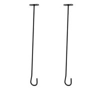 GALPADA Lot de 2 Supports de Drapeau en Fer Noir pour Poteau de Boîte aux Lettres, Installation Rapide, Design Élégant pour Jardin et Extérieur