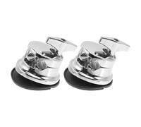 GALPADA Lot de 2 Supports de Pied de Tambour en Métal Base Ronde pour Batterie Accessoires de Fixation Universels pour Pied de Grosse Caisse Stabilité Optimale pour Percussion