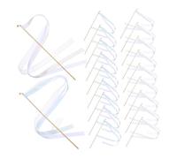GALPADA Lot De 20 Banderoles Décoratives Pour Mariage Bâtons De Ruban Baguettes De Fée Avec Clochettes Baguettes De Danse Rubans De Danse