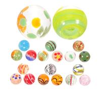 GALPADA Lot de 20 Billes De Verre Colorées pour Garçon Et Filles Et Aquarium, Solides Et Décoratives, Tailles Variées, pour Compositions, Et Décoration De Jardin
