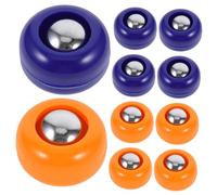 GALPADA Lot de 20 Boules De Curling De Table en Polypropylène, Mini Palets De Jeu De Société Bicolores Bleu Et Orange, Accessoires Solide pour Curling De Bureau Intérieur Et Extérieur