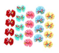 GALPADA Lot de 20 Nœuds pour Petits Chiens Décoratifs en Tissu Léger, Bandeaux à Nœud Colorés, Accessoires de Toilettage pour Fêtes, Adaptés aux Chiots et Petits Animaux Couleur Aléatoire